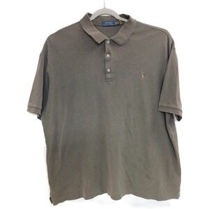 Polo Ralph Lauren Polo Shirt Mens 2XL Tall Brown Pony‎ Logo Short Sleeve Golf